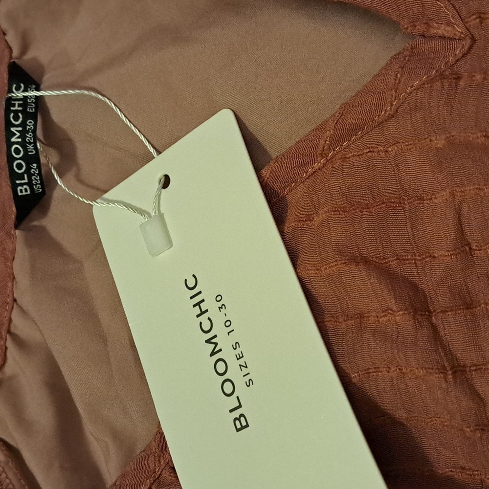 Bloomchic Short-Sleeve Textured Maxi Dress 3X - Picture 2 of 2